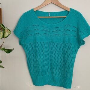 Vintage Vibrant Blue Women's Knit Sweater